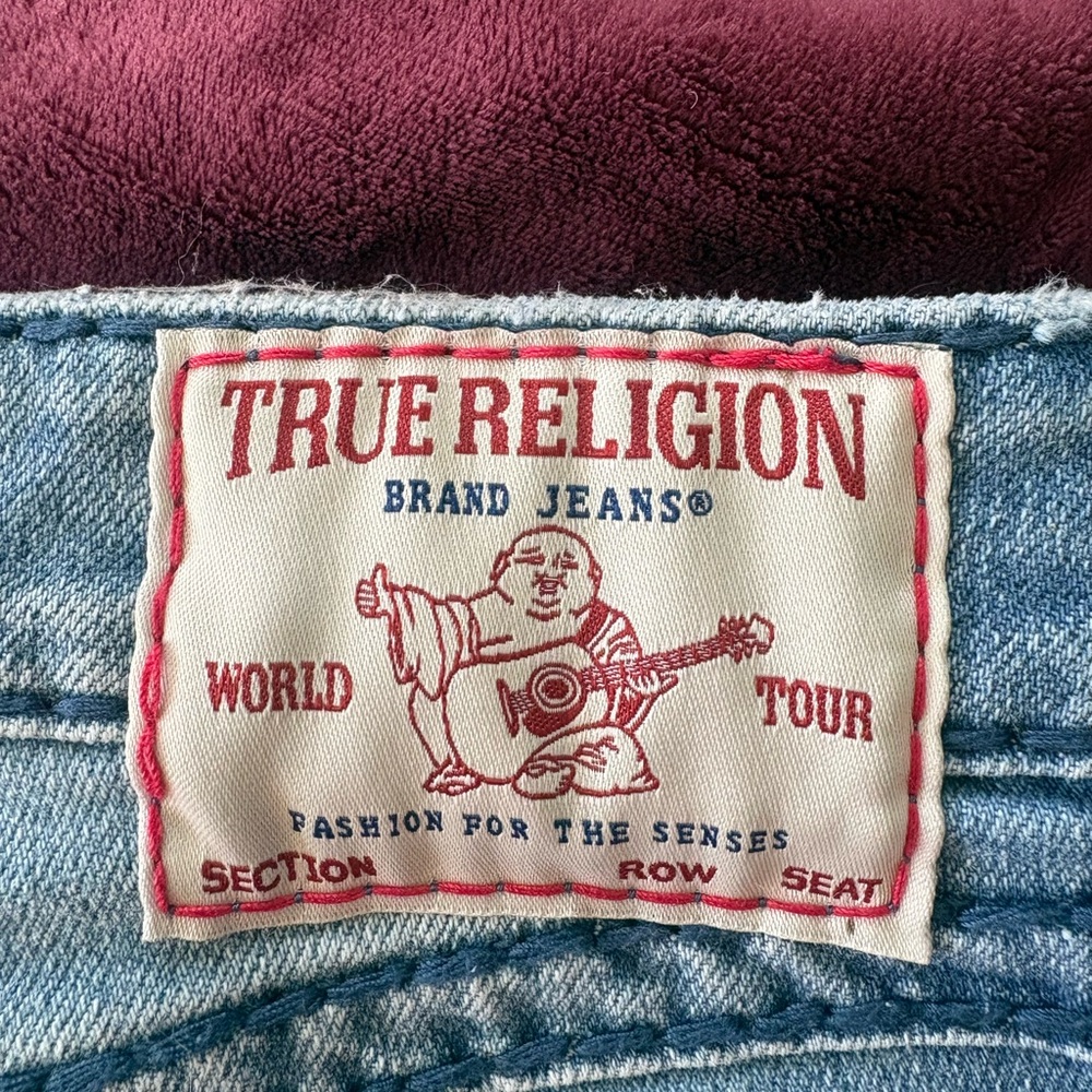 True Religion Water Dock Light Blue Denim Jeans Tag
